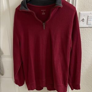 Van Heusen Burgundy Zip-Up Sweater